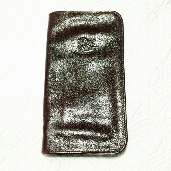 iL BISONTE zip round Travel Case Long Wallet - Picture 2 of 7